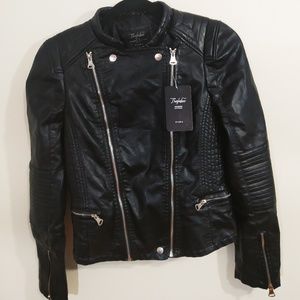 Zara black leather jacket